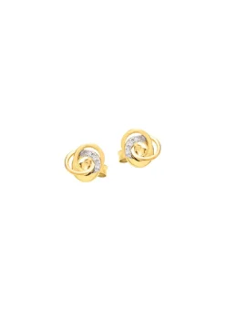 Sale Elegante Knoten-Ohrstecker mit Zirkonia Damen Ohrschmuck