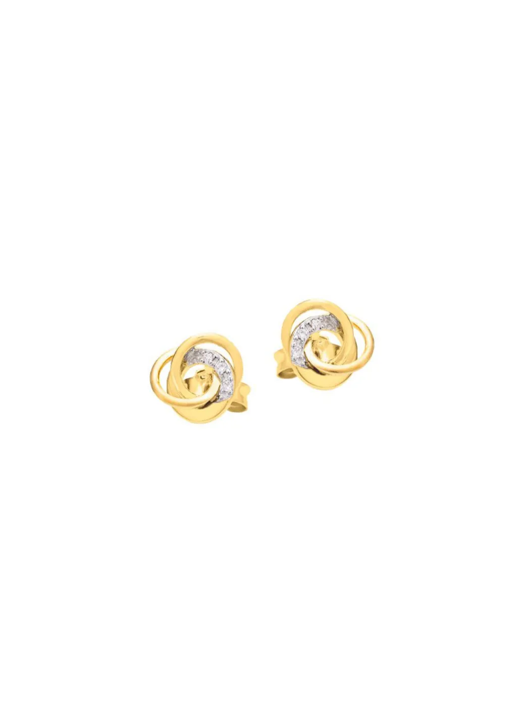 Sale Elegante Knoten-Ohrstecker mit Zirkonia Damen Ohrschmuck
