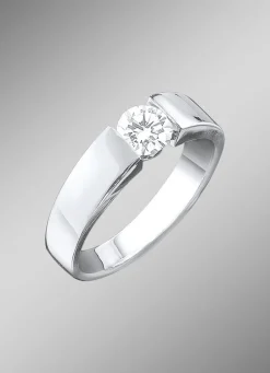 Damen Mona Ringe<Eleganter Damenring in Weißgold mit Brillant