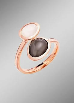 Damen Mona Ringe<Eleganz in Roségold – Damenring mit echtem Mondstein