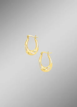 Best Eleganz und Glanz: Creolen in Bicolor Damen Ohrschmuck