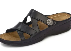 Clearance ELENA EDEN, bequeme Damen-Pantoletten, Weite G, mit Klettverschluss Damen Pantoletten