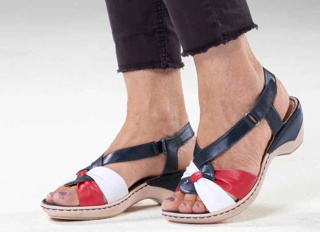 Discount ELENA EDEN, elegante Damen-Sandaletten, Weite H, mit Klettspange Damen Sandalen