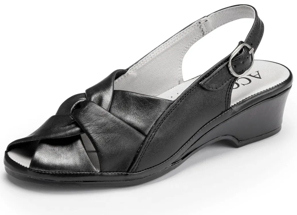Discount ELENA EDEN, elegante Damen-Sandalen, Weite G, aus Leder Damen Sandalen