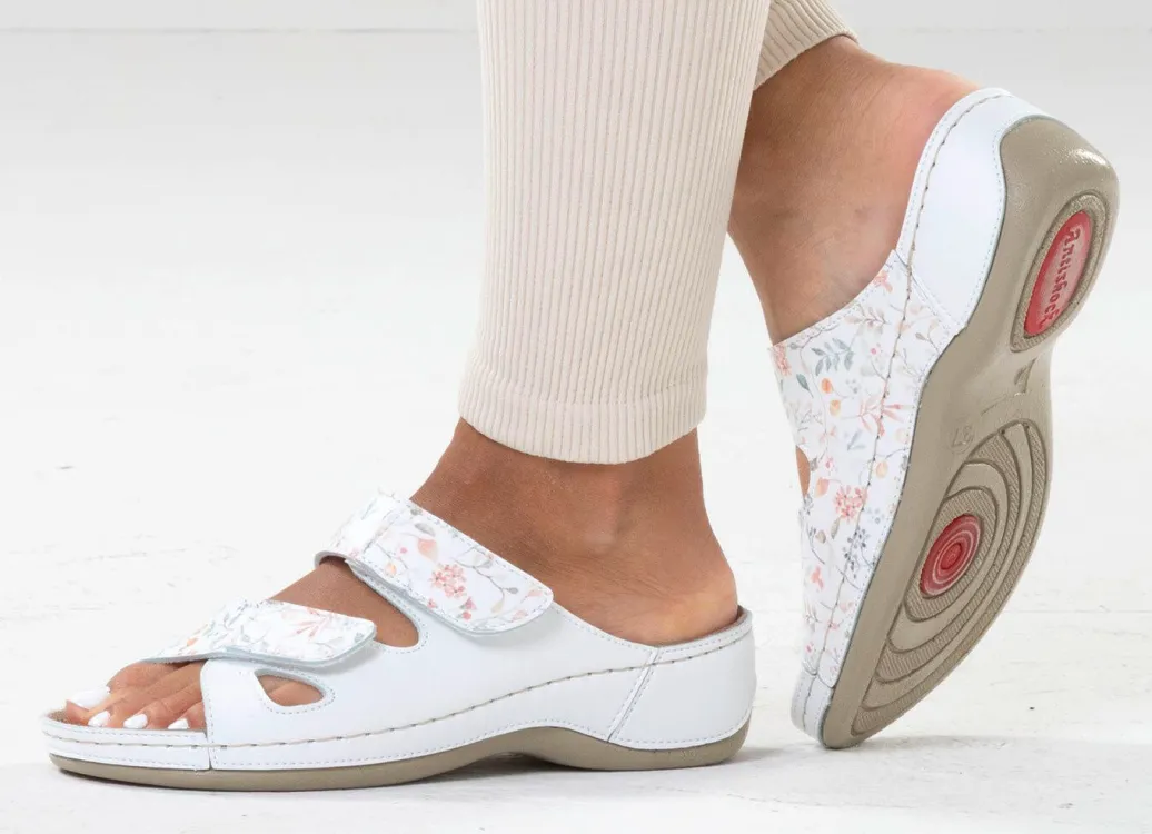 Sale ELENA EDEN, klassische Damen-Pantoletten, Weite G, mit Klettverschluss Damen Pantoletten