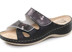 Sale ELENA EDEN, klassische Damen-Pantoletten, Weite G, mit Klettverschluss Damen Pantoletten