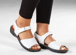 Hot ELENA EDEN, modische Damen-Sandalen, Weite G, mit Klettverschluss Damen Sandalen