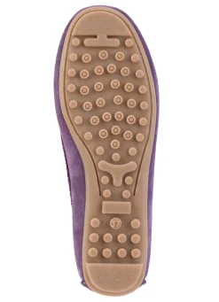 Best ELENA EDEN Mokassin-Slipper aus geschmeidigem Rind-Veloursleder Damen Slipper