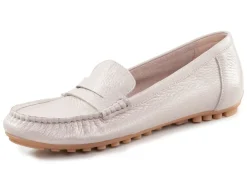 Outlet ELENA EDEN Mokassin-Slipper aus weichem, genarbtem Hirsch-Nappaleder Damen Slipper