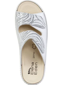 Best ELENA EDEN Pantolette mit teilweise schimmerndem Zebra-Druck Damen Pantoletten