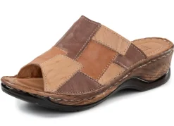 Discount ELENA EDEN Pantolette mit dezenter Knitter-Struktur Damen Pantoletten