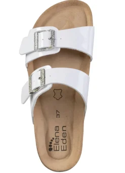 New ELENA EDEN Pantolette mit Glitzersteinchen verzierten Schließen Damen Pantoletten