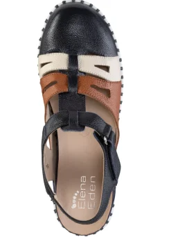 ELENA EDEN Sandale aus genarbtem Nappaleder Damen Sandalen