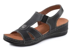 Damen Mona Sandalen<ELENA EDEN Sandale aus Nappaleder mit Metallschmuck