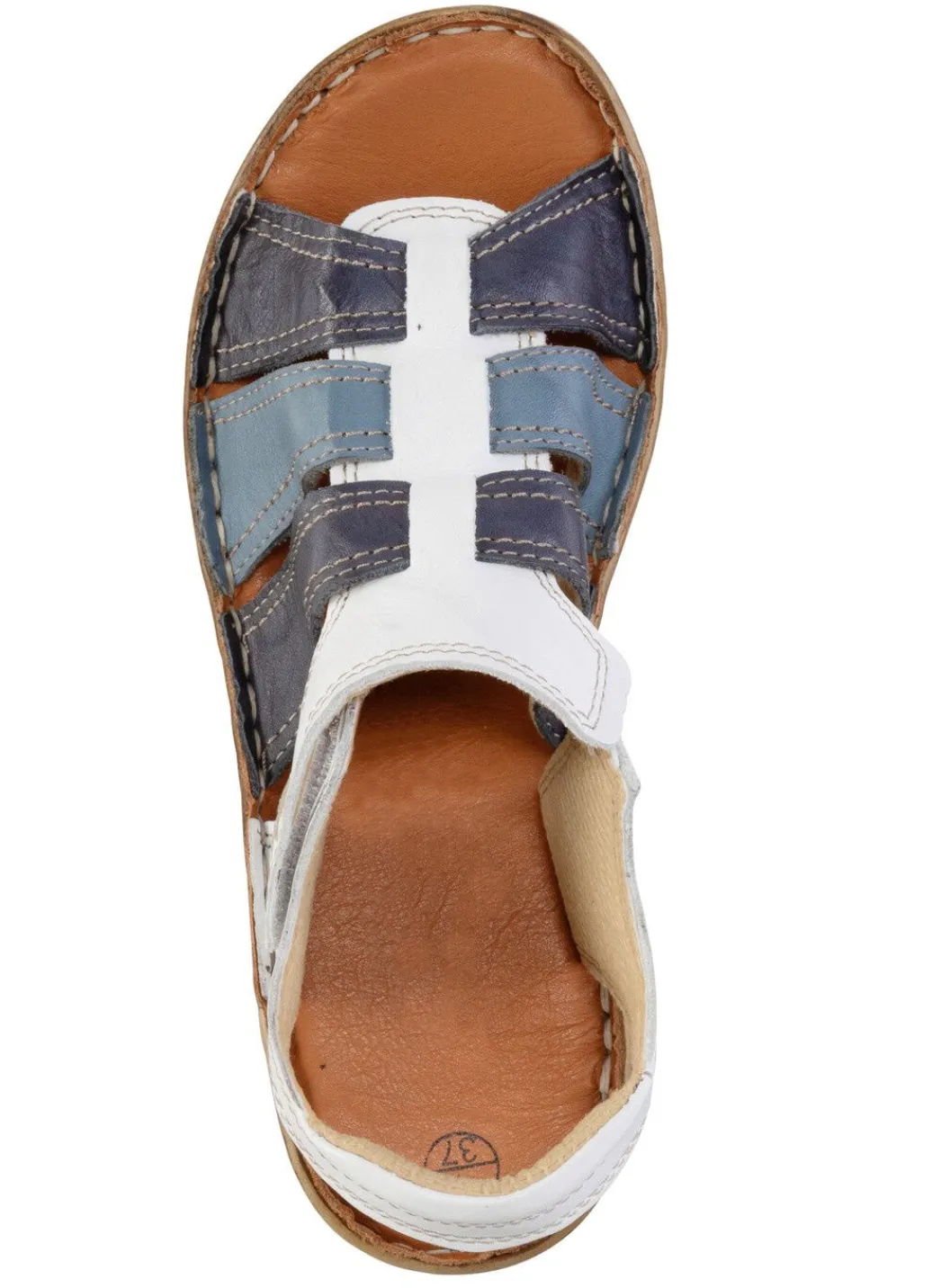 New ELENA EDEN Sandale aus Nappaleder mit dezenter Knitter-Struktur Damen Sandalen