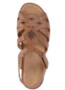 New ELENA EDEN Sandale mit Ziernieten und Lederdurchzügen Damen Sandalen