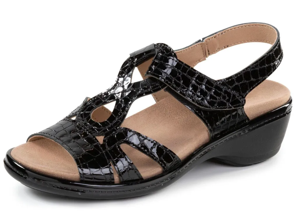 Sale ELENA EDEN, schicke Damen-Sandalen, Weite H, mit herausnehmbarem Fußbett Damen Sandalen