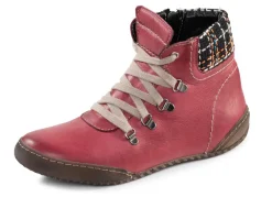 ELENA EDEN Schnür-Bootie mit gepolstertem Textil-Schaftrand Damen Stiefel & Stiefeletten