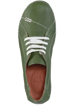 New ELENA EDEN Schnürschuh mit Knitter-Struktur und Zier-Nähten Damen Schnürschuhe