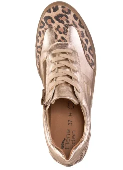 Online ELENA EDEN Schnür-Sneaker aus genarbtem Nappaleder Damen Sneaker & Sportschuhe|Schnürschuhe