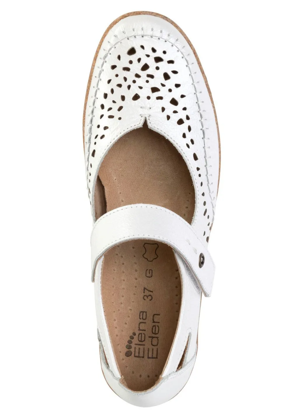 ELENA EDEN Slipper aus luftig durchbrochenem Leder Damen Slipper