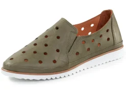 Sale ELENA EDEN Slipper aus weichem Nappaleder mit Lochungen Damen Slipper