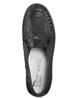 Outlet ELENA EDEN Slipper luftig durchbrochen und mit Flechtdurchzug Damen Slipper