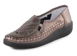 ELENA EDEN Slipper luftig durchbrochen und mit Flechtdurchzug Damen Slipper