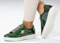 New ELENA EDEN Sneaker aus Lackleder mit edlem Metallschmuck Damen Sneaker & Sportschuhe|Schnürschuhe