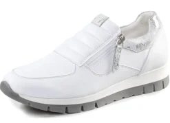 ELENA EDEN Sneaker aus Nappaleder und silbergrau geprägtem Veloursleder Damen Sneaker & Sportschuhe