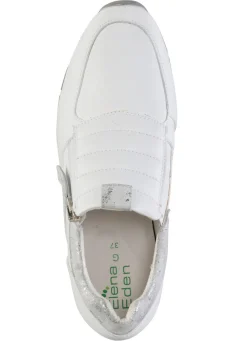 ELENA EDEN Sneaker aus Nappaleder und silbergrau geprägtem Veloursleder Damen Sneaker & Sportschuhe