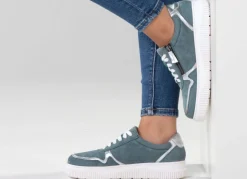 ELENA EDEN Sneaker mit Kontrast-Besätzen Damen Sneaker & Sportschuhe|Schnürschuhe