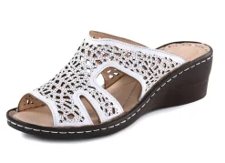 Online ELENA EDEN, sommerliche Damen-Pantoletten, aus Leder Damen Pantoletten