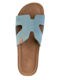 Discount ELENA EDEN, sommerliche Damen-Pantoletten, aus Leder Damen Pantoletten
