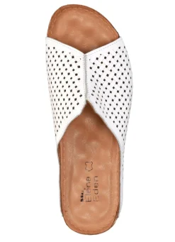 Best ELENA EDEN, sommerliche Damen-Pantoletten, aus Leder Damen Pantoletten