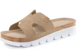 Clearance ELENA EDEN, sommerliche Damen-Pantoletten, aus Leder Damen Pantoletten