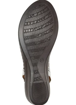 ELENA EDEN, sommerliche Damen-Sandaletten, Weite G, aus Leder Damen Sandalen
