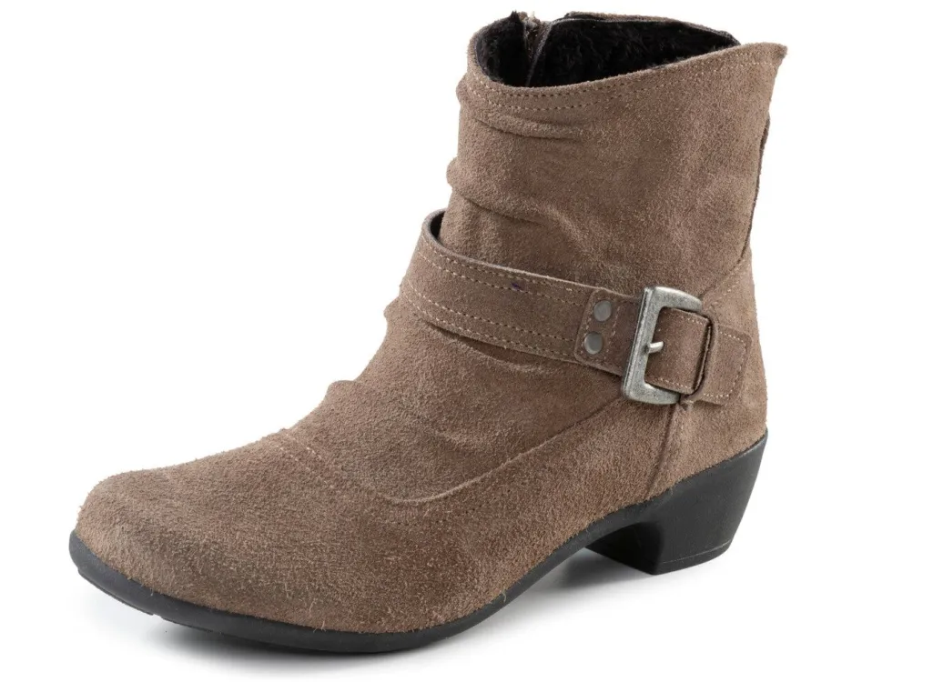ELENA EDEN Stiefelette mit flotter Raffung und Zier-Schließe Damen Stiefel & Stiefeletten