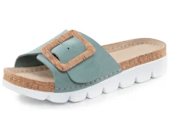 Discount ELENA EDEN, trendige Damen-Pantoletten, aus Leder Damen Pantoletten