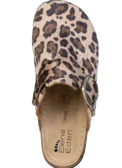 Sale ELENA EDEN, trendige Damen-Clogs, Weite G, mit Leo-Print Damen Clogs