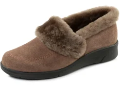 Outlet ELENA EDEN, warme Damen-Hausschuhe, Weite H, mit Lammfell Damen Hausschuhe