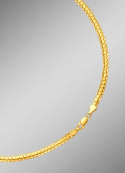 Best Enge und flache Panzerkette oder -armband aus Gold Herren Halsketten