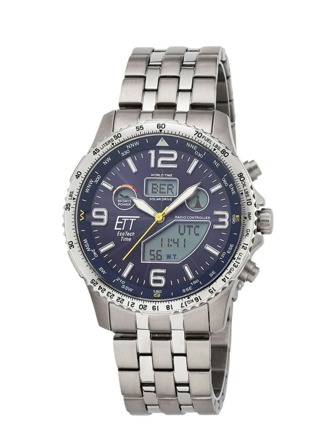 Best ETT EGS-11575-31M Professional Funk-Solar-Herrenuhr Herren Funkuhren