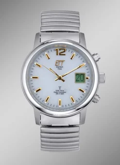 Outlet ETT-Funk-Solar-Herrenuhr im Titanlook Herren Funkuhren