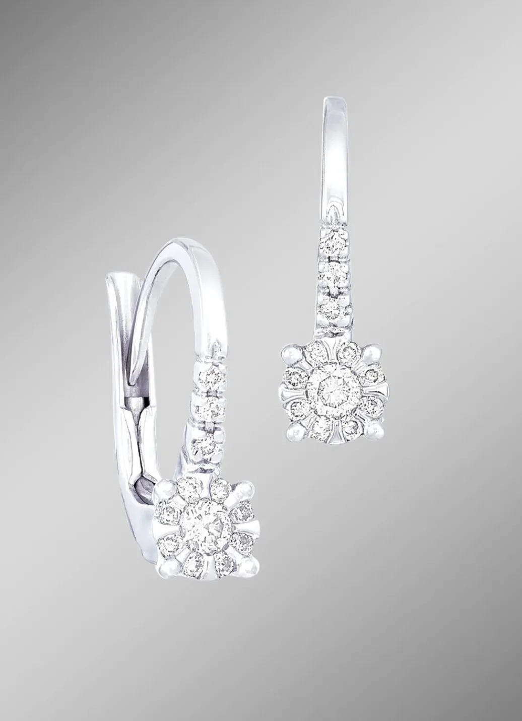 New Exquisite Ohrringe mit 24 Brillanten Damen Ohrschmuck
