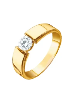 Damen Mona Ringe<Exquisiter Damenring in Gelbgold mit Brillant