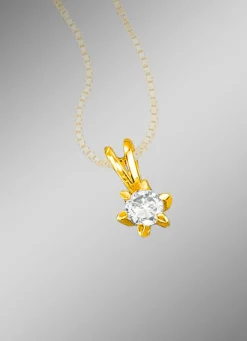 Clearance Exquisiter Solitär-Anhänger mit Brillant Damen Anhänger
