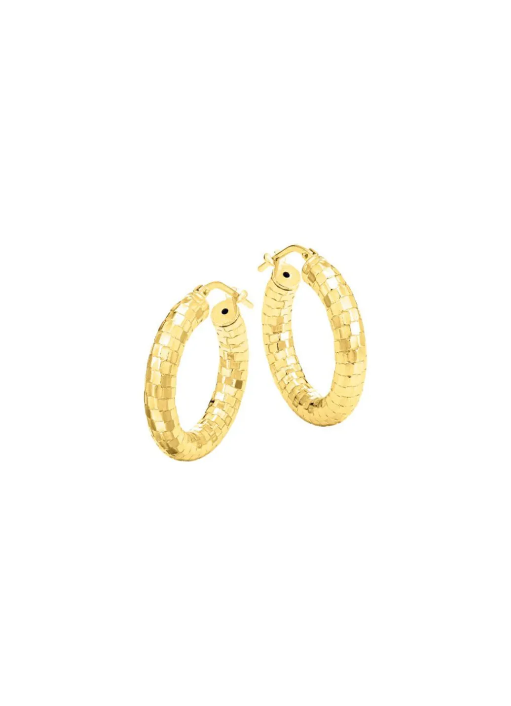 Sale Facettierte Creolen aus vergoldetem Silber Damen Ohrschmuck