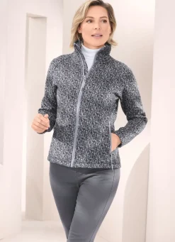 Damen Mona Übergangsjacken<Fleecejacke in Strickoptik