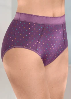 New Fünferpack Formslips mit buntem Punktedessin Damen Slips|Miederhosen